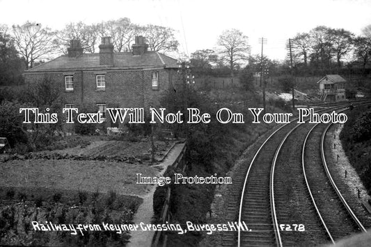 SX 4202 - Railway From Keymer Crossing, Burgess Hill, Sussex