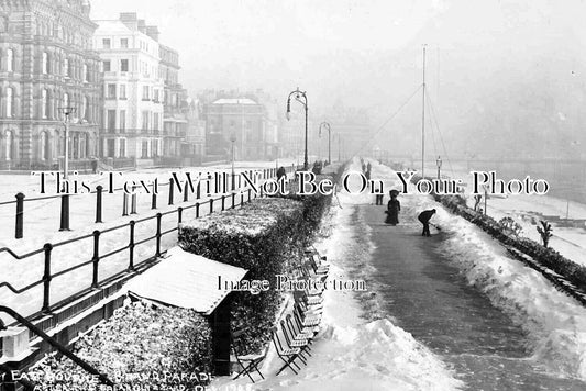 SX 4302 - Grand Parade After The Blizzard, Eastbourne, Sussex 1908