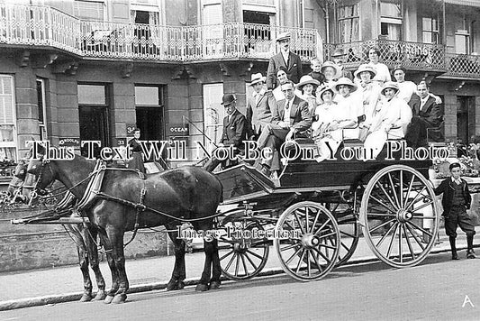 SX 4304 - Horse & Cart Coach Outing, Eastbourne, Sussex