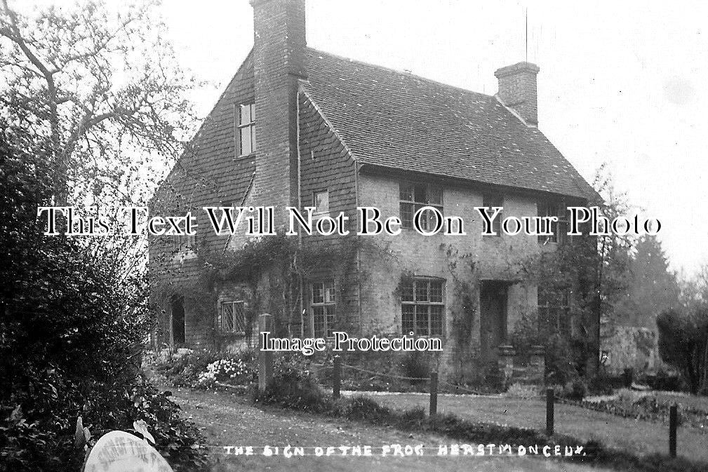 SX 4343 - The Sign Of The Frog, Herstmonceux, Sussex c1920