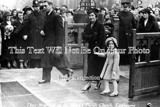 SX 440 - Their Majesties At St Mary's Church, Eastbourne, Sussex