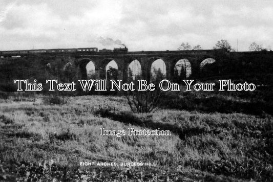 SX 444 - Eight Arches, Railway Viaduct, Burgess Hill, Sussex c1918
