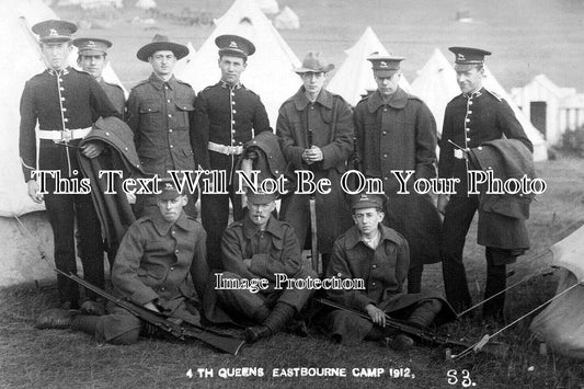 SX 4452 - 4th Queens, Eastbourne Military Camp, Sussex 1912