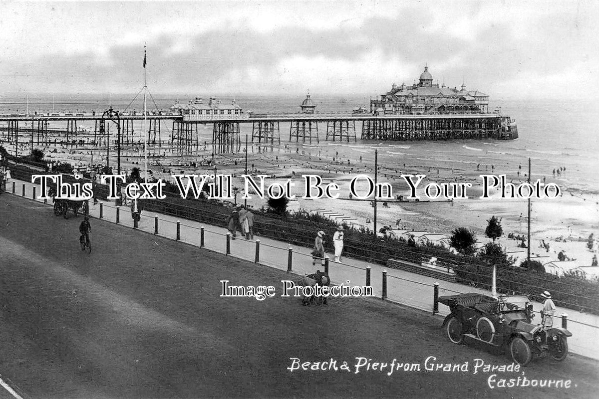 SX 4596 - Beach & Pier From Grand Parade, Eastbourne, Sussex