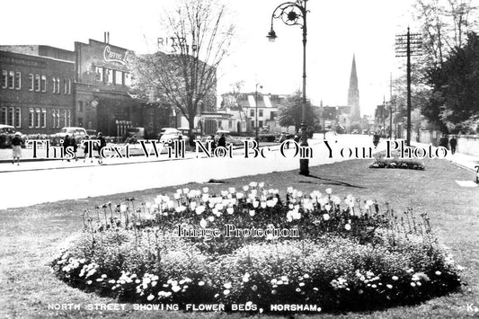 SX 4611 - North Street Flower Beds, Horsham, Sussex c1959