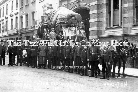 SX 4696 - Farewell To The Last Mail Coach, Ship Street, Brighton c1905