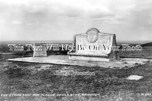 SX 4778 - The Stone Sea & Plaque, Devils Dyke, Brighton, Sussex