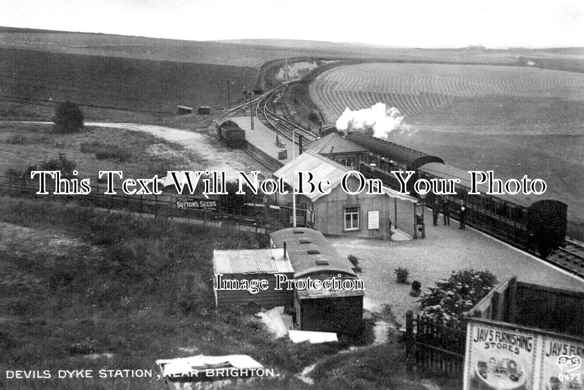 SX 4797 - Devils Dyke Railway Station, Brighton, Sussex c1913