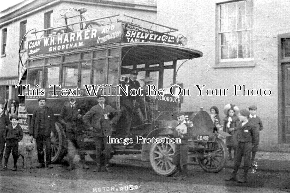 SX 4801 - Motor Bus To Pulborough, Sussex c1905