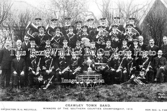 SX 4818 - Crawley Town Band, Sussex 1913