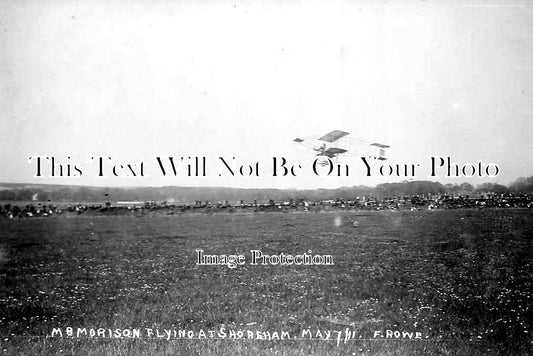 SX 5038 - M Morison Aviator Flying Aeroplane At Shoreham, Sussex 1911