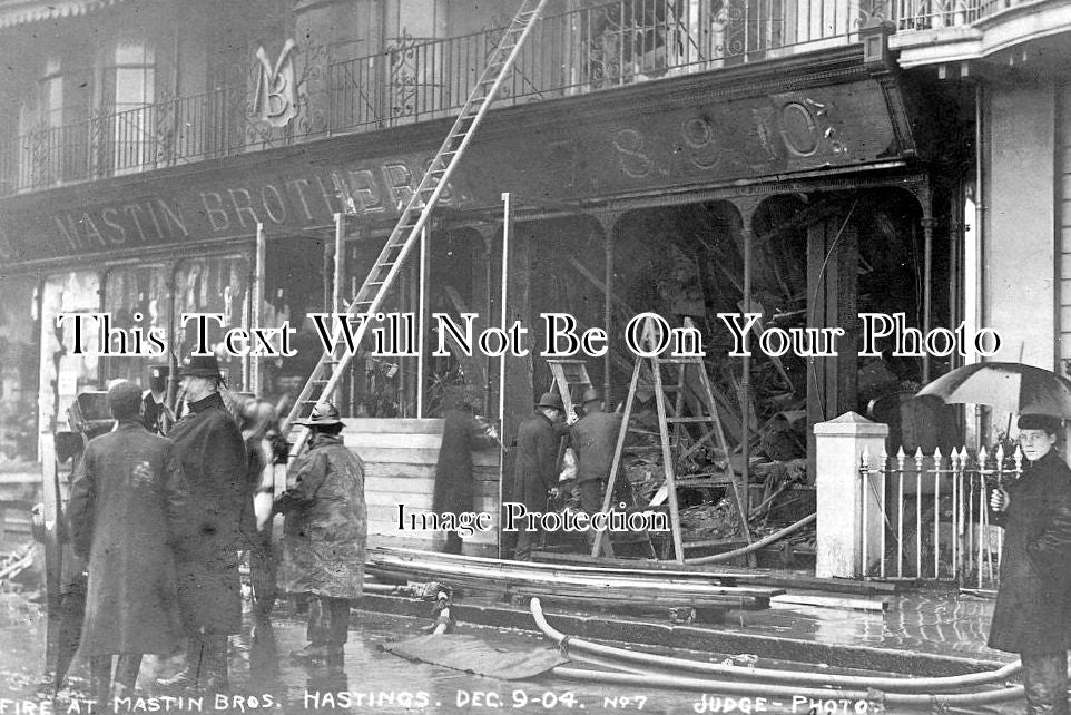 SX 5039 - Fire At Mastin Bros, Hastings, Sussex 1904