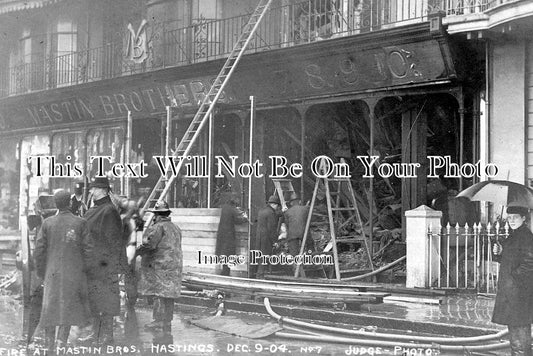 SX 5039 - Fire At Mastin Bros, Hastings, Sussex 1904