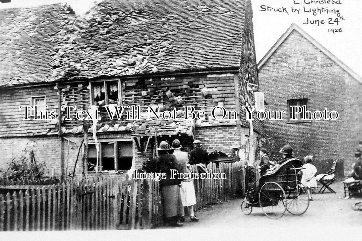 SX 5051 - Lightning Strike, East Grinstead, Sussex 1926