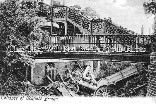 SX 5095 - Collapse Of Uckfield Bridge, Sussex c1903