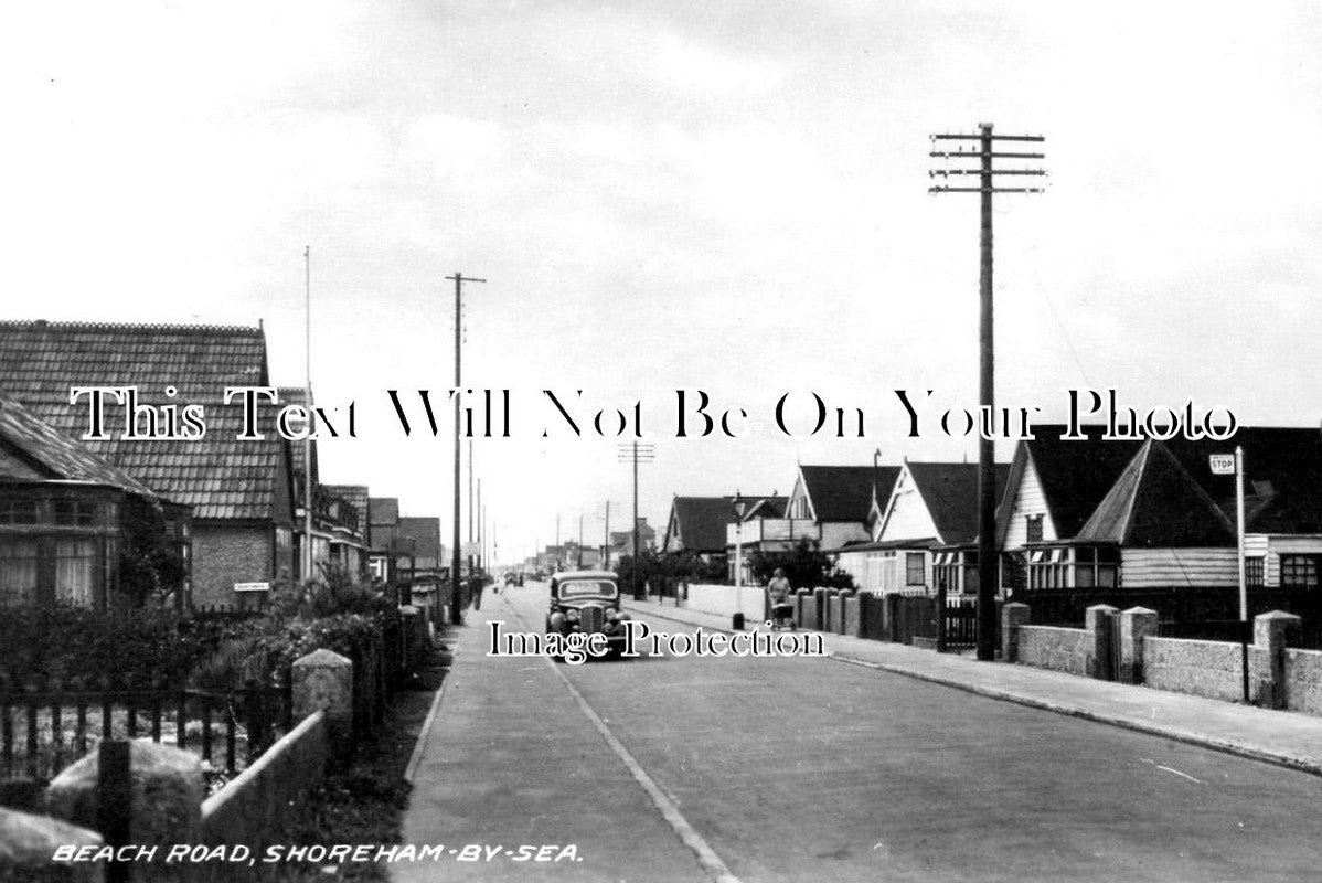 SX 5139 - Beach Road, Shoreham By Sea, Sussex c1948