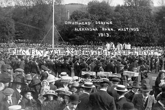 SX 5213 - Drumhead Service, Alexandra Park, Hastings, Sussex 1913