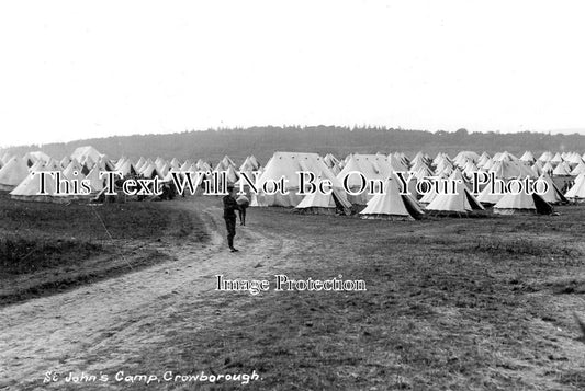 SX 5221 - St Johns Military Camp, Crowborough, Sussex 1914 WW1