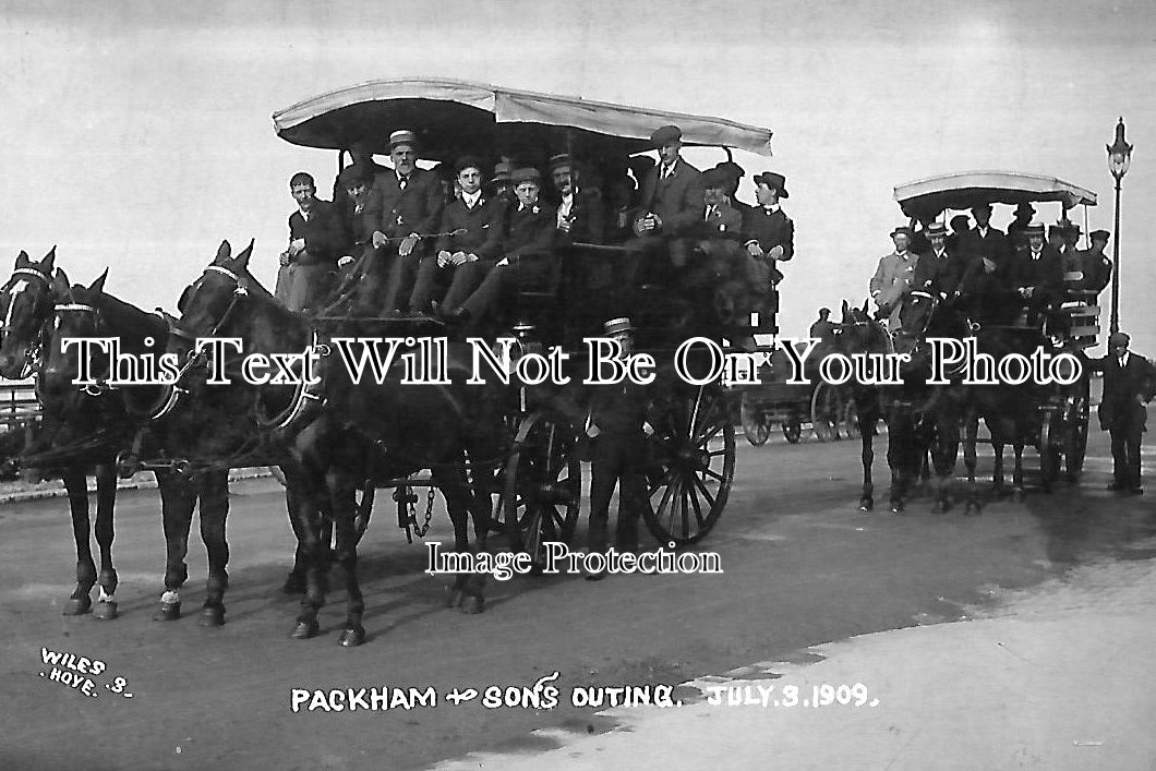 SX 5254 - Packham & Sons Outing, Hove, Brighton, Sussex 1909