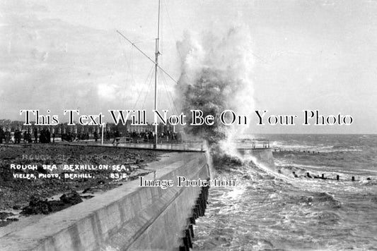 SX 5289 - Rough Sea At Bexhill On Sea, Sussex 1913