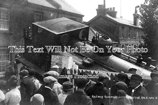 SX 5296 - Railway Loco Accident At Littlehampton, Sussex 1920