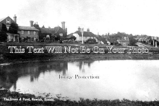 SX 5306 - The Green & Pond, Newick, Sussex c1912