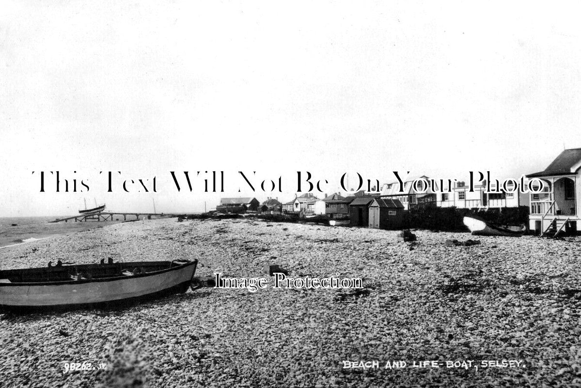 SX 5344 - Beach & Life Boat, Selsey, Sussex c1926