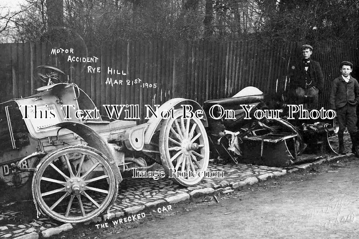 SX 538 - Motor Accident, Rye, Sussex c1905