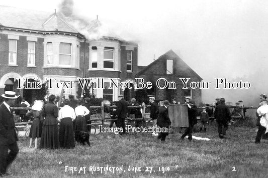 SX 5466 - Fire At Rustington, Sussex 1910