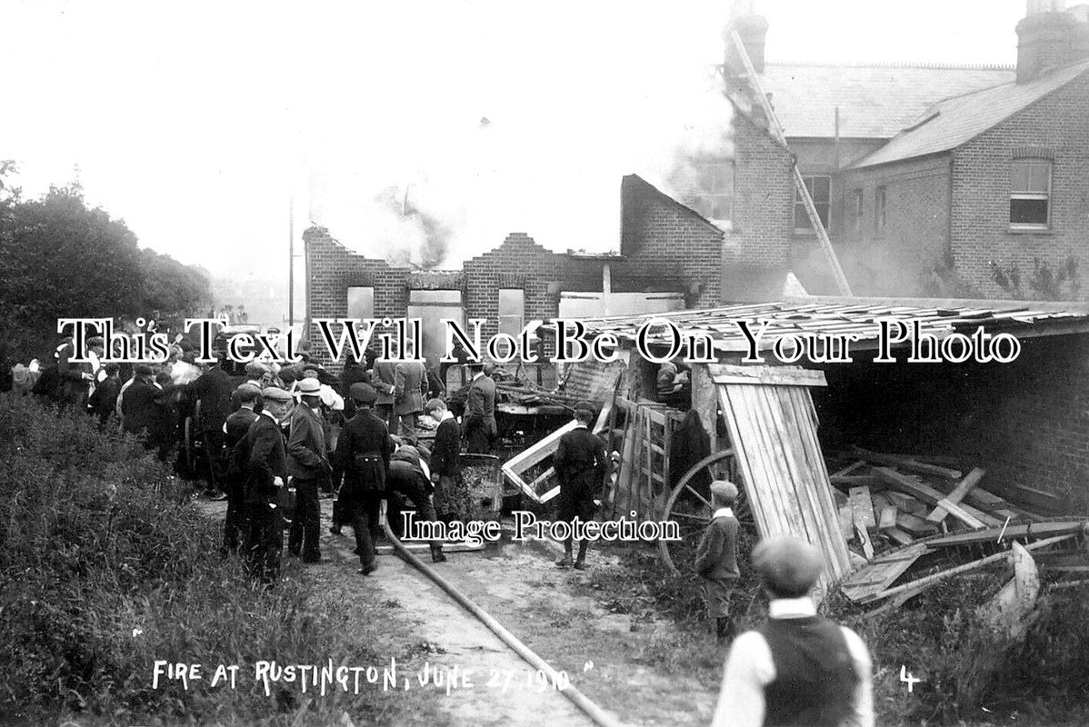 SX 5467 - Fire At Rustington, Sussex 1910