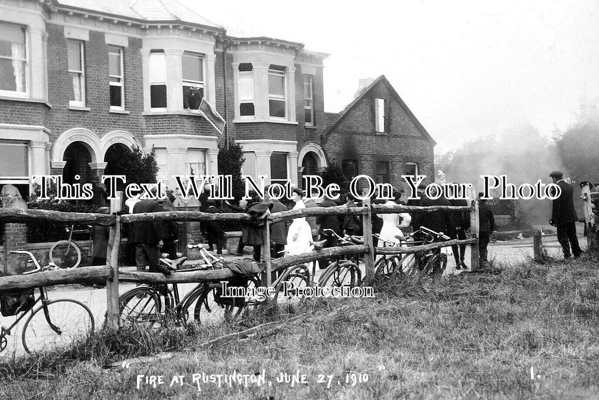 SX 5468 - Fire At Rustington, Sussex 1910