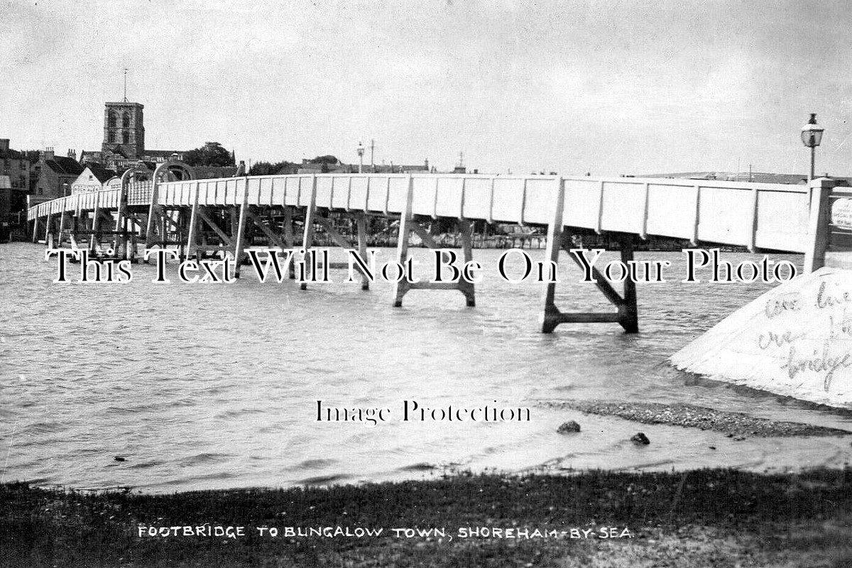 SX 5486 - Footbridge To Bungalow Town, Shoreham By Sea, Sussex c1933