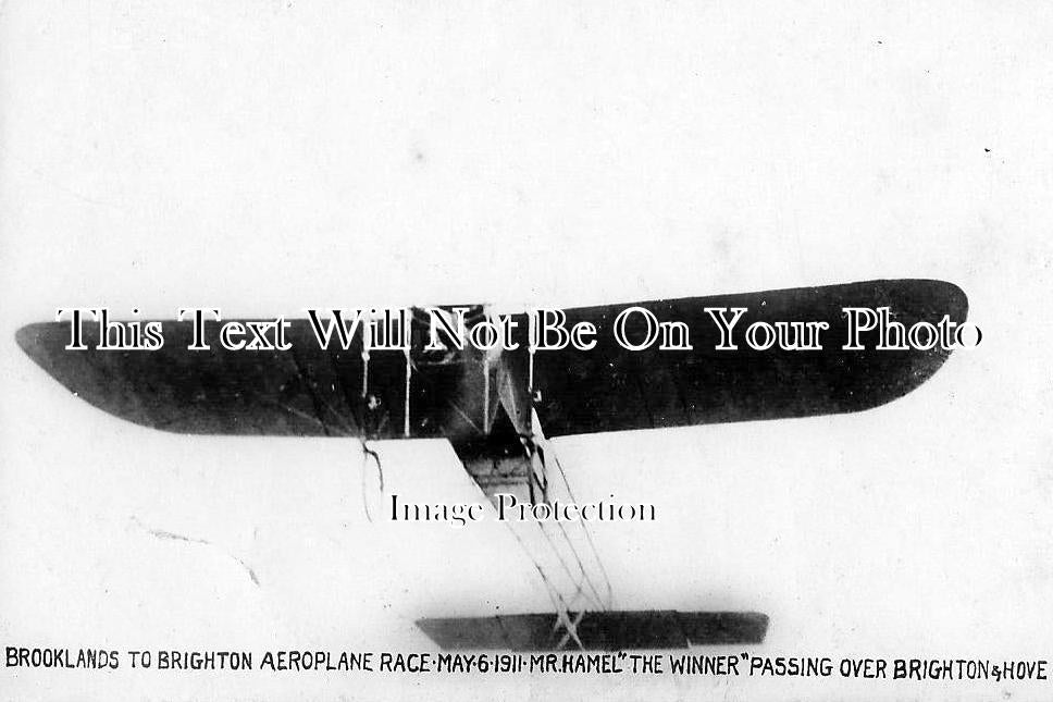 SX 549 - Brooklands To Brighton Aeroplane Race, Mr Hamel, Sussex 1911