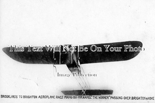 SX 549 - Brooklands To Brighton Aeroplane Race, Mr Hamel, Sussex 1911