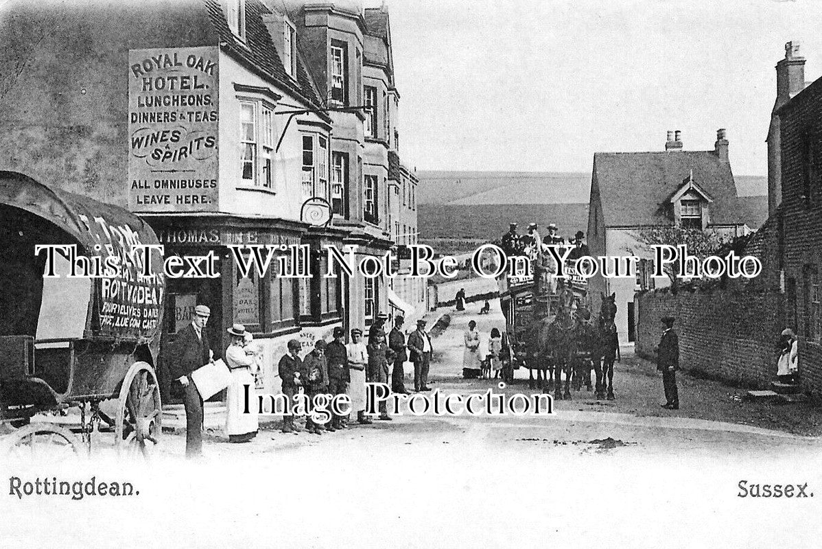 SX 5587 - The Royal Oak Hotel, Rottingdean, Sussex c1904