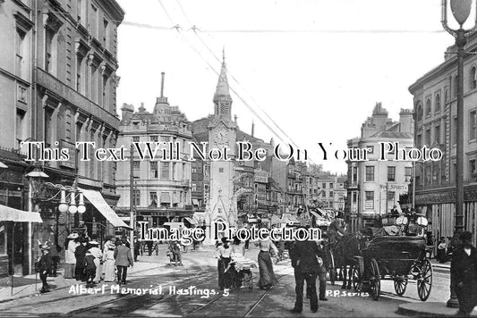 SX 5724 - Albert Memorial, Hastings, Sussex c1905