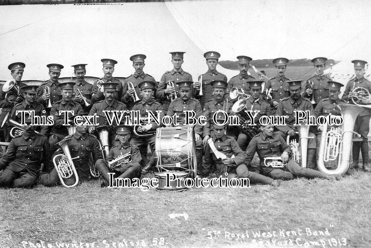 SX 5737 - 5th Royal West Kent Band, Seaford Military Camp, Sussex 1913