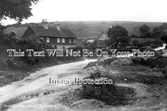 SX 5792 - Saddlescombe, Sussex c1915