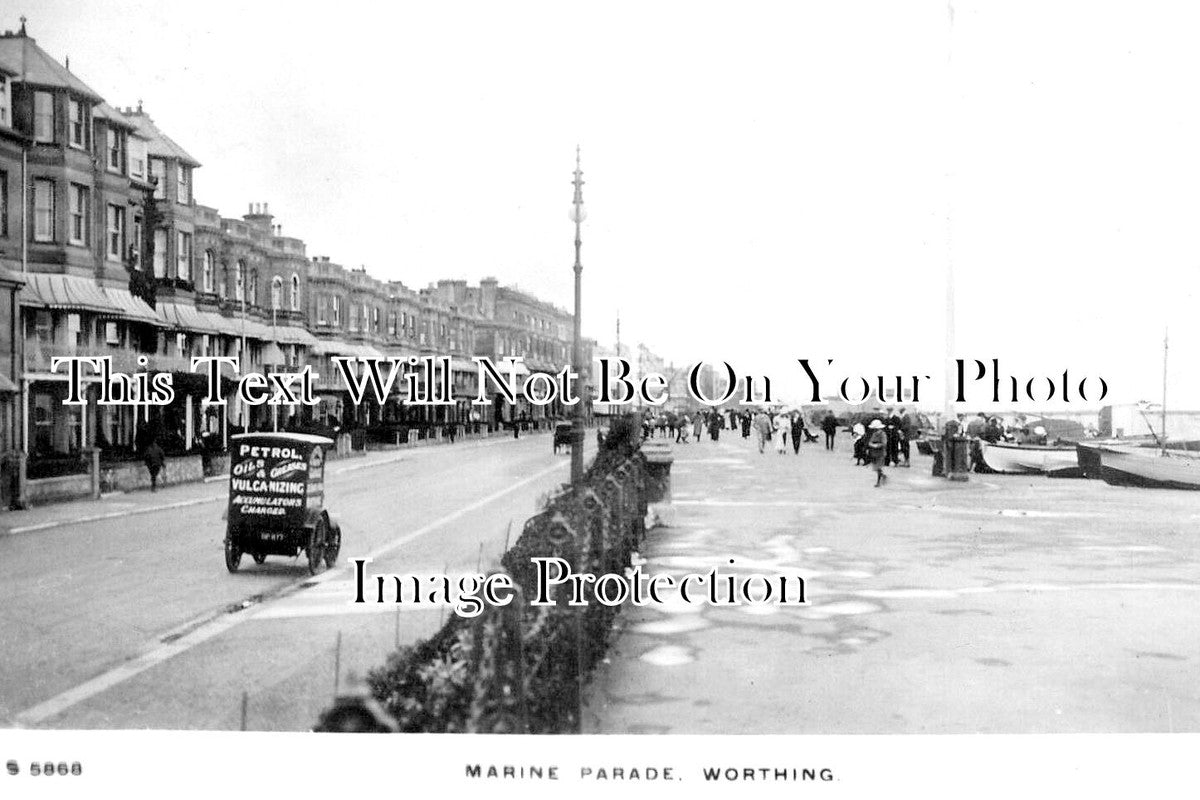 SX 5815 - Marine Parade, Worthing, Sussex c1913