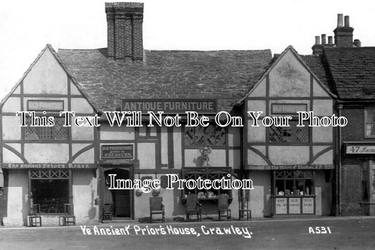 SX 5828 - The Ancient Priors House Antiques Shop, Crawley, Sussex c1924