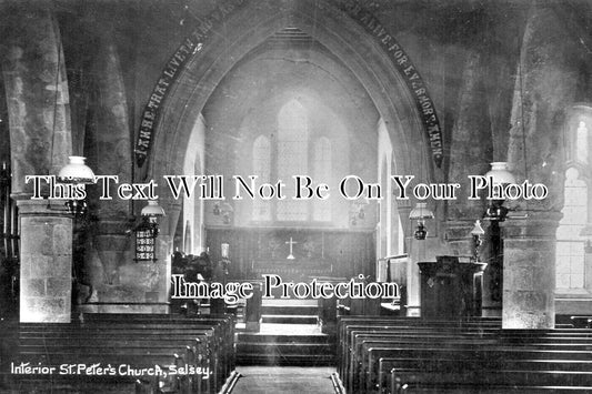 SX 5835 - Interior Of St Peters Church, Selsey, Sussex c1930