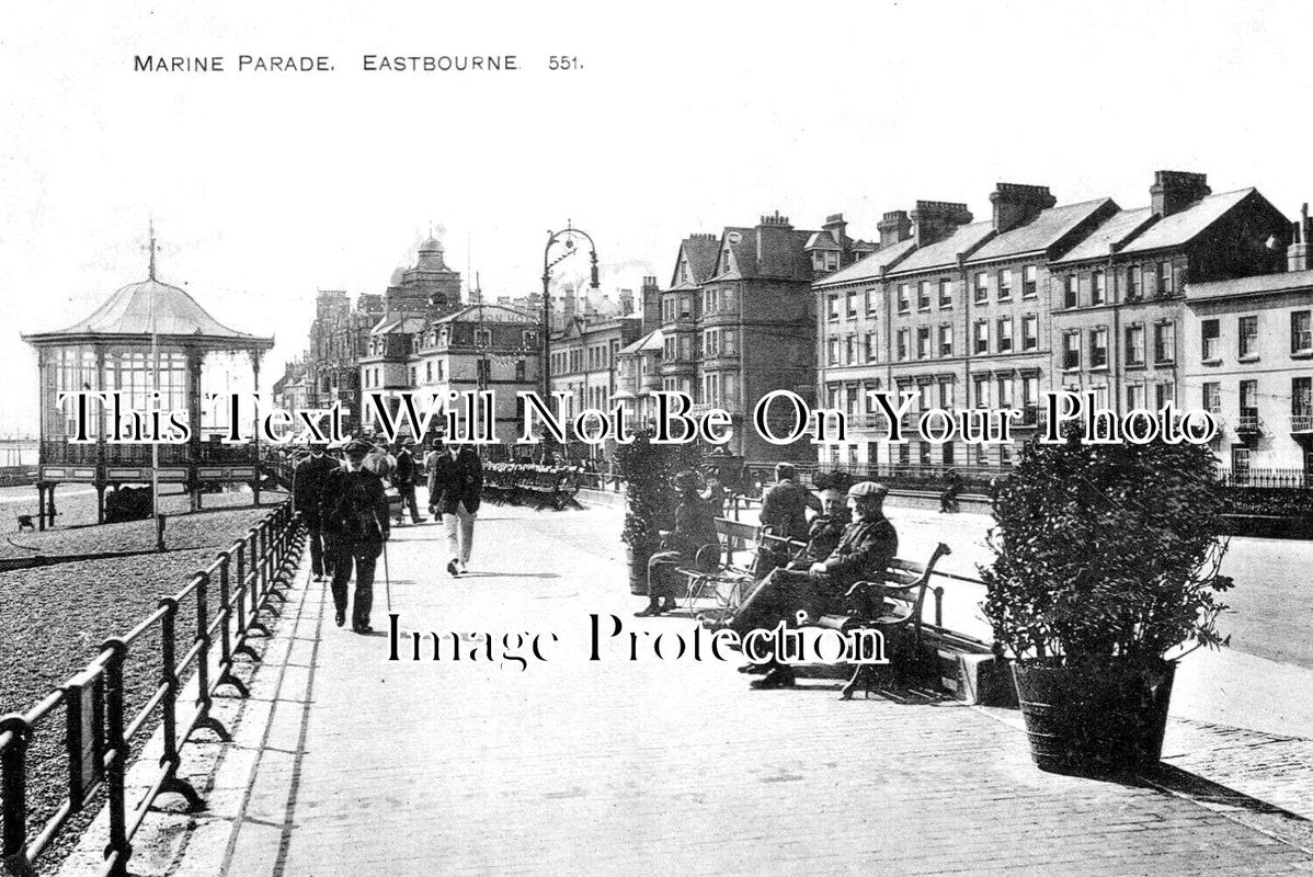 SX 5872 - Marine Parade, Eastbourne, Sussex c1916