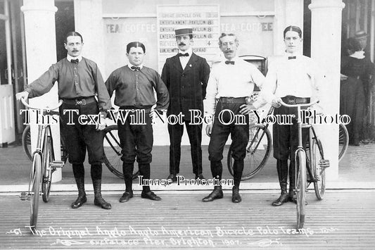 SX 592 - The Original Anglo American Bicycle Polo Teams, Brighton, Sussex c1907
