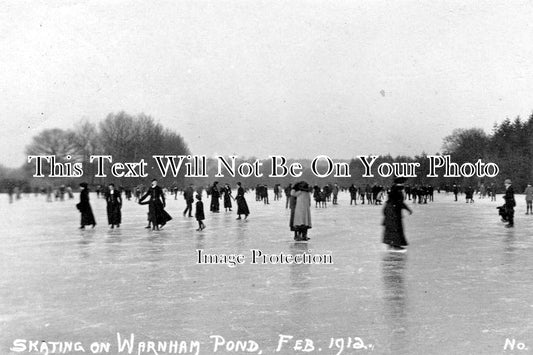 SX 653 - Skating On Warnham Pond, Sussex 1912