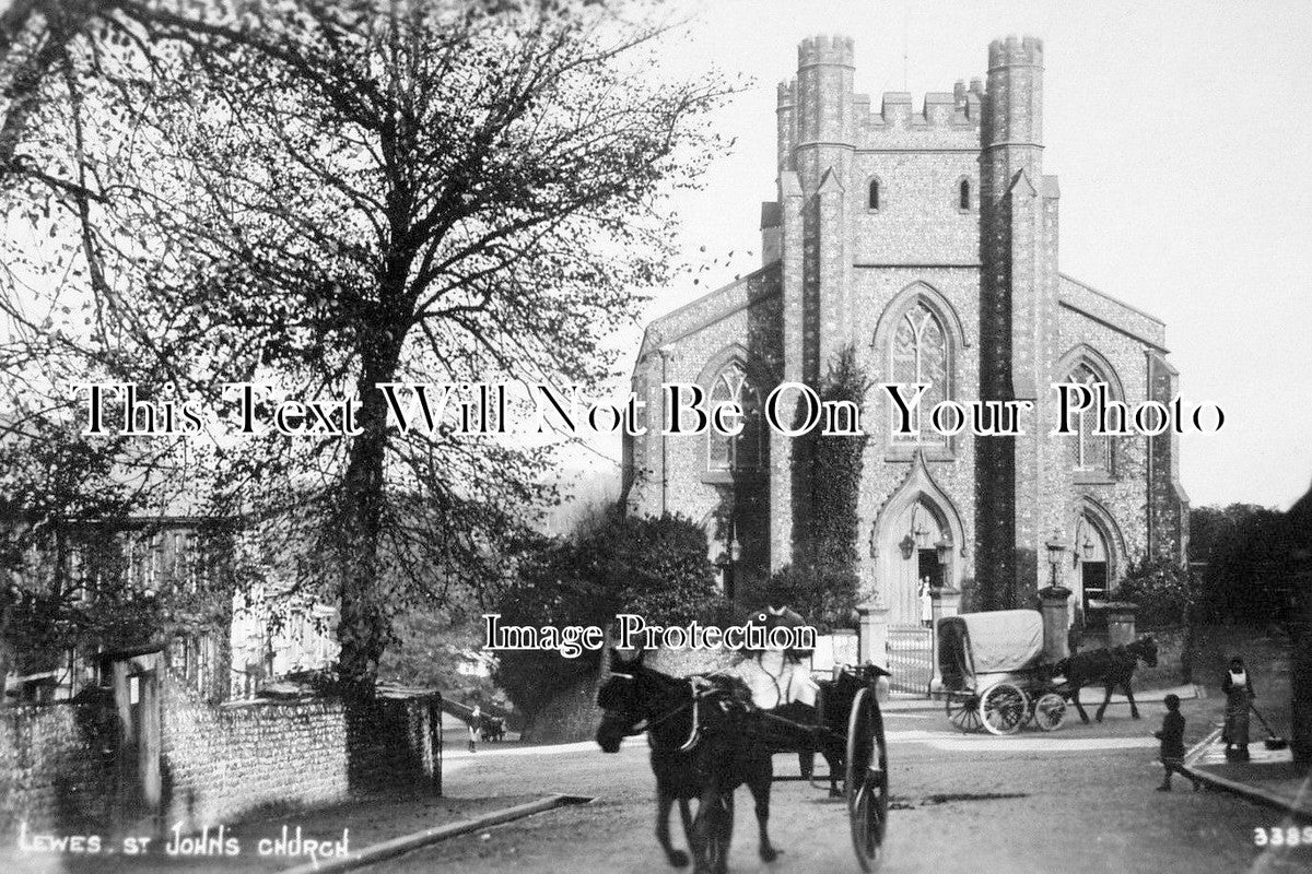 SX 674 - St Johns Church, Lewes, Sussex c1910