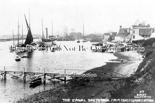 SX 765 - The Canal From Coastguard Station, Southwick, Sussex