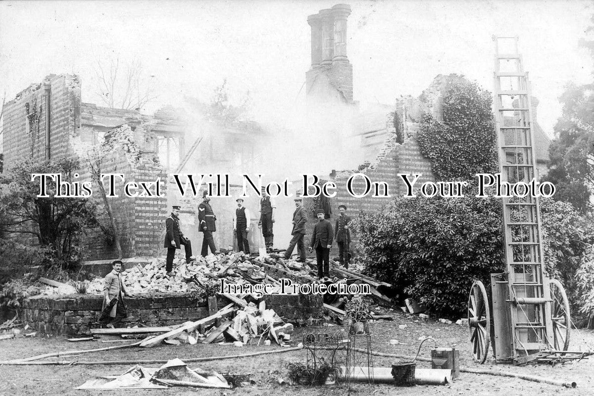 SX 775 - St Swithens Vicarage Fire, East Grinstead, Sussex 1908