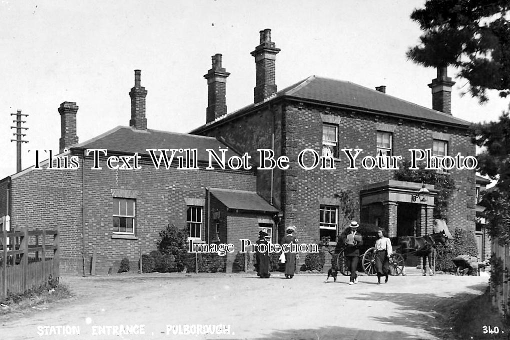 SX 780 - Pulborough Railway Station Entrance, West Sussex c1913