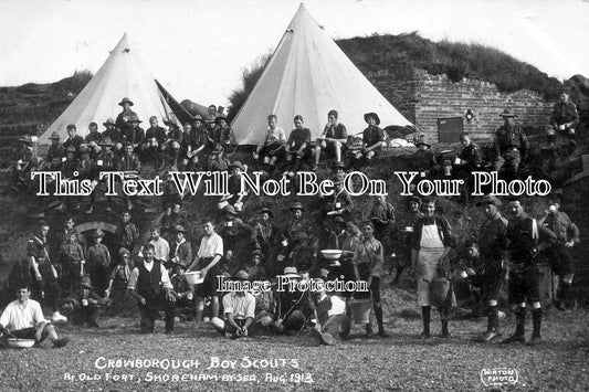 SX 788 - Crowborough Boy Scouts Camp, Shoreham, Sussex c1913