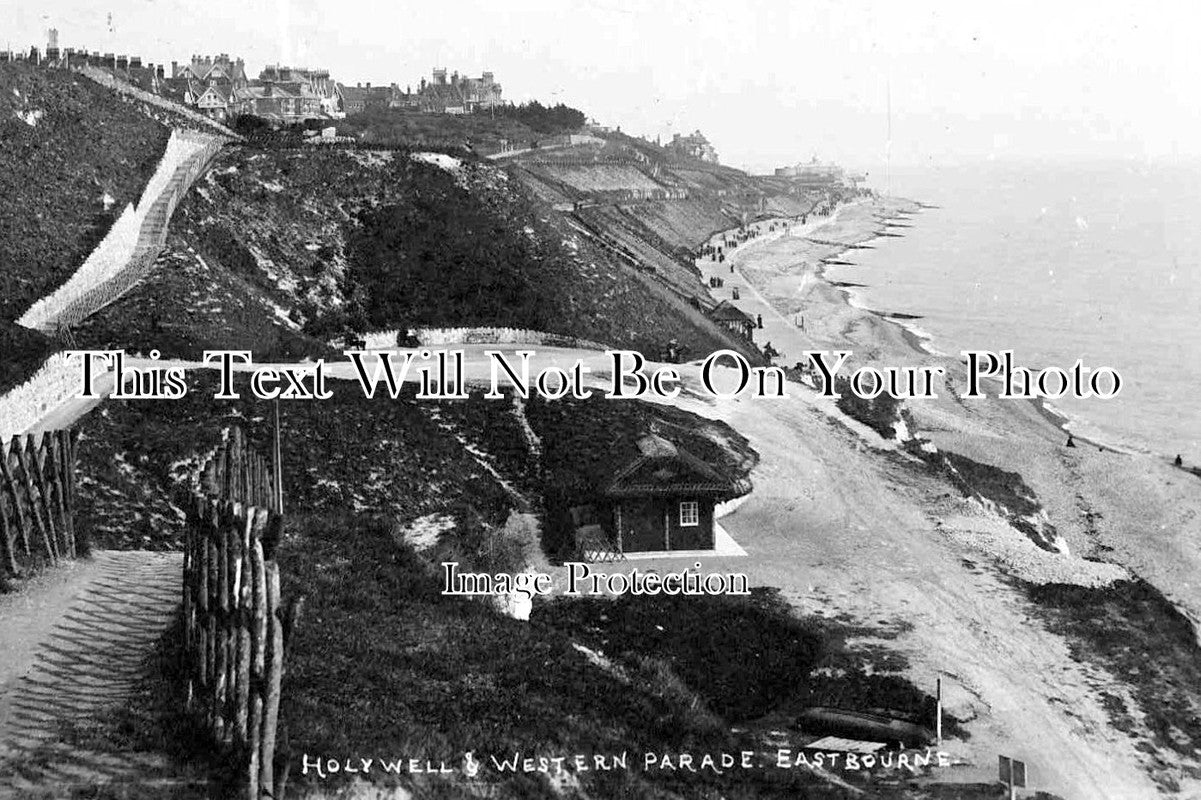 SX 934 - Holywell & Western Parade, Eastbourne, Sussex c1911